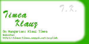 timea klauz business card